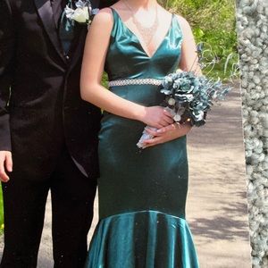 Hunter green mermaid dress